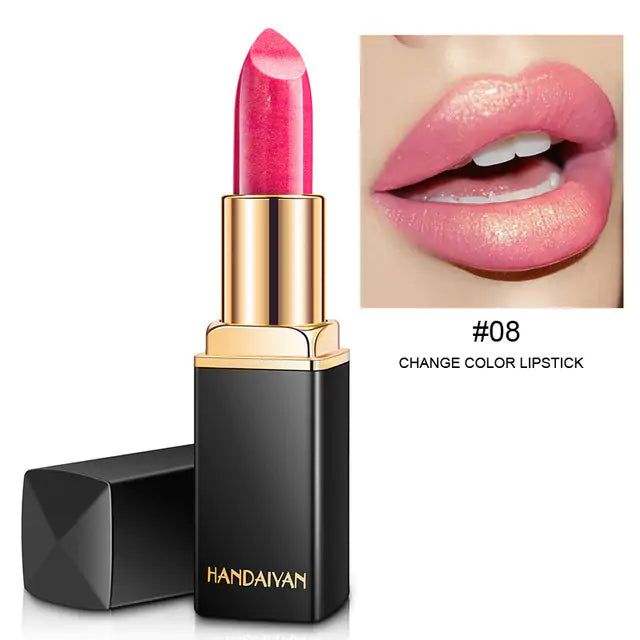 Lápiz labial con purpurina a prueba de agua de 9 colores