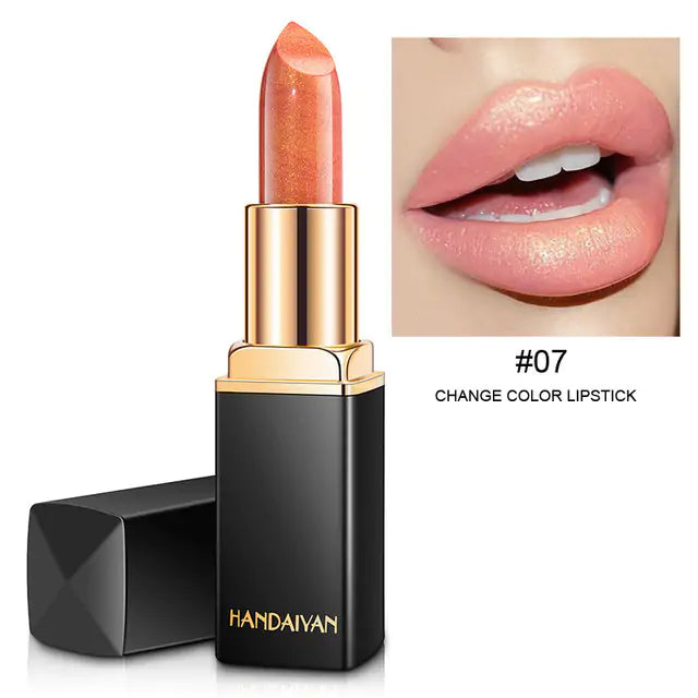 Lápiz labial con purpurina a prueba de agua de 9 colores