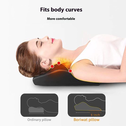 Almohada masajeadora de cuello y espalda calentada