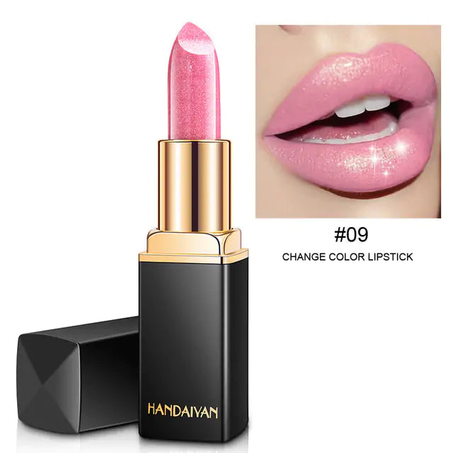 Lápiz labial con purpurina a prueba de agua de 9 colores